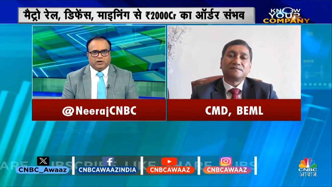 CNBC Aawaaz Shri Shantanu Roy, CMD of BEML, shares imminent transformation ahead